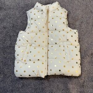 Old Navy Kids Cream Vest with Gold Dots